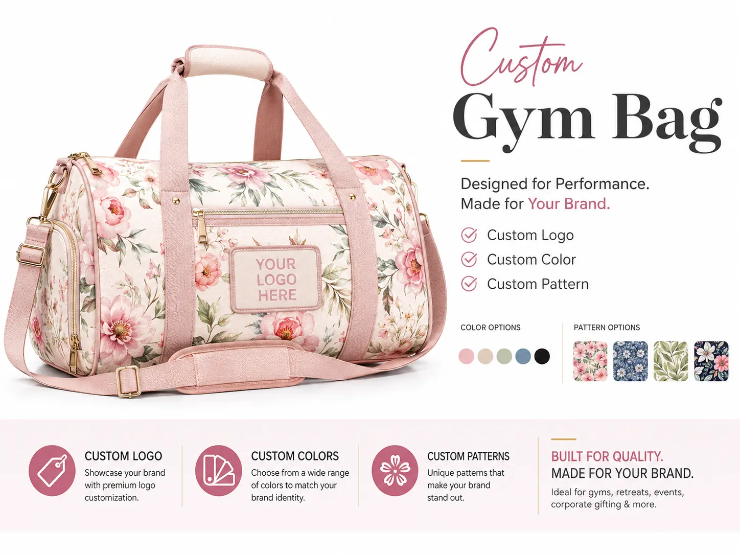 Floral Fitness Bag