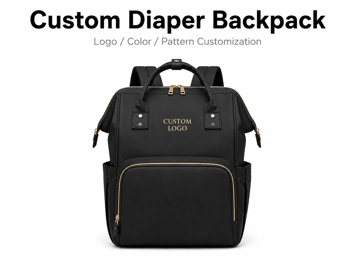 Black Utility Diaper Backpack