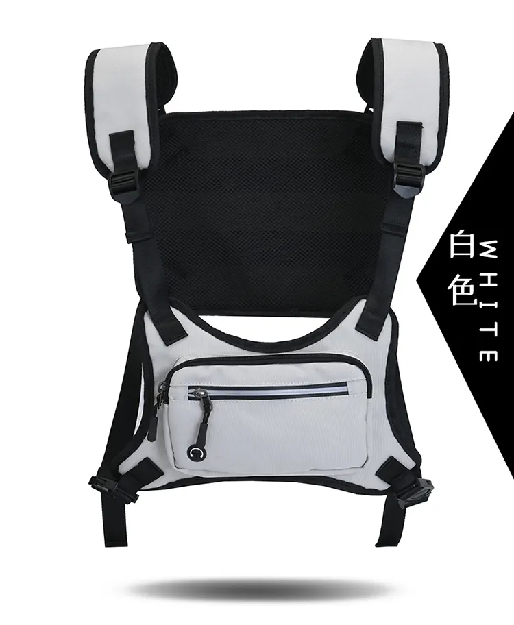 Black Running Vest Chest Bag