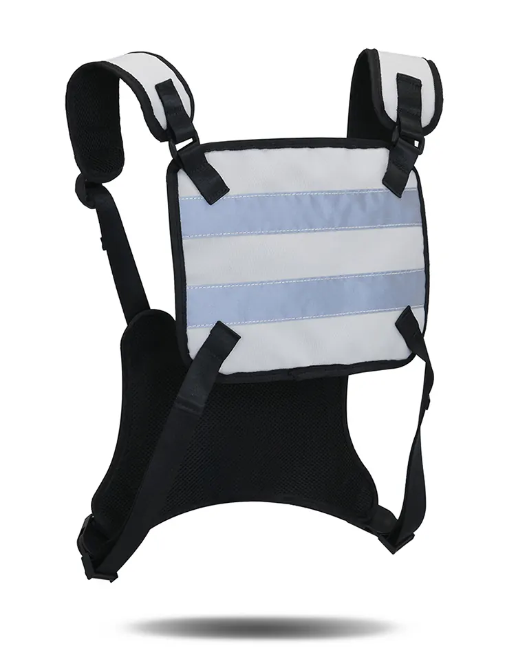 White Reflective Running Vest Chest Bag