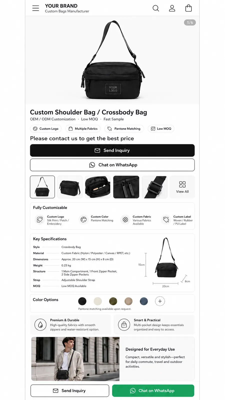 Custom Shoulder Bag / Daily Shoulder Bag 4